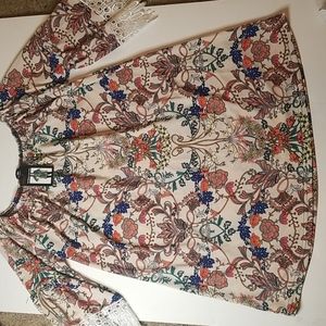 X-Large Floral Half Sleev Tunic
